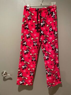 Disney Red Mickey Mouse Fleece Pajama Bottoms